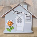Duża drewniana skarbonka domek  z imieniem