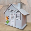 Duża drewniana skarbonka domek  z imieniem