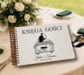 Księga gości wesele z ankietami drewniana okładka