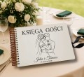 Księga gości wesele z ankietami drewniana okładka personalizowana