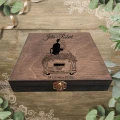 Pudełko drewniane na pieniądze na ślub, wesele, kartka z życzeniami na ślub 