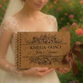 Księga gości na ślub personalizowana z ankietami i miejscem na zdjęcia fotobutka