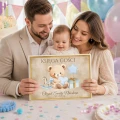 Pamiątkowa Księga Gości  na CHRZEST dla chłopca  100 stron   satynowa wstążka  Twarda okładka 